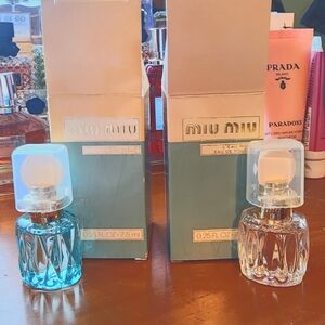 Miu Miu Blue & Rosee .25 Oz Ea. New In Box